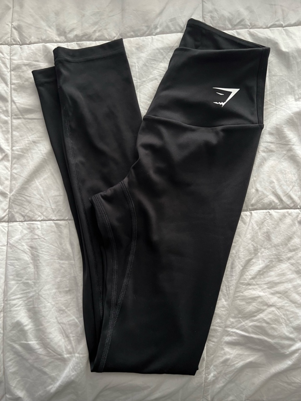 Gymshark Black Workout Leggings with Logo Tag